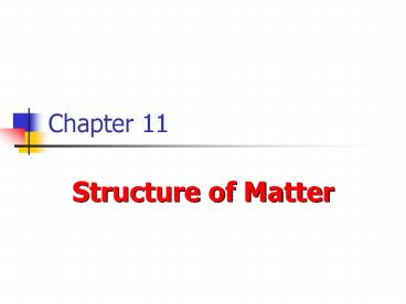 Structure of Matter