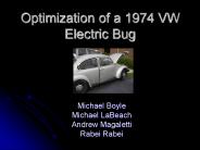 Optimization of a 1974 VW Electric Bug