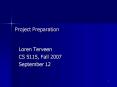 Project Preparation PowerPoint PPT Presentation