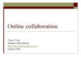 Online collaboration PowerPoint PPT Presentation