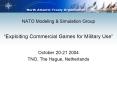Exploiting Commercial Games for Military Use PowerPoint PPT Presentation
