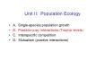 Unit II: Population Ecology PowerPoint PPT Presentation