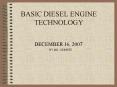 BASIC DIESEL ENGINE TECHNOLOGY PowerPoint PPT Presentation