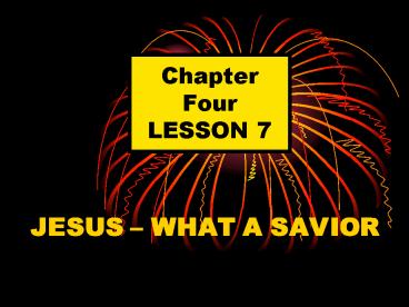 Chapter Four LESSON 7