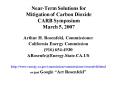 NearTerm Solutions for Mitigation of Carbon Dioxide CARB Symposium March 5, 2007 PowerPoint PPT Presentation