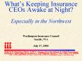 Whats Keeping Insurance CEOs Awake at Night Especially in the Northwest PowerPoint PPT Presentation