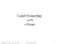 Land Ownership --US --Texas PowerPoint PPT Presentation