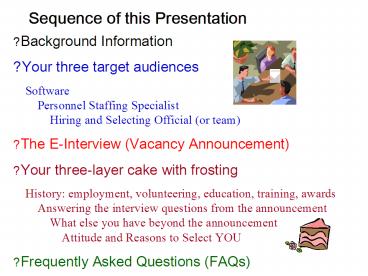 Sequence of this Presentation