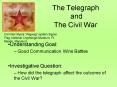 The Telegraph and The Civil War PowerPoint PPT Presentation