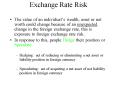 Exchange Rate Risk