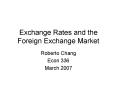 Exchange Rates and the Foreign Exchange Market PowerPoint PPT Presentation