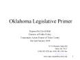 Oklahoma Legislative Primer PowerPoint PPT Presentation