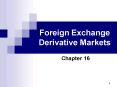 Foreign Exchange Derivative Markets PowerPoint PPT Presentation