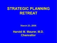 STRATEGIC PLANNING RETREAT