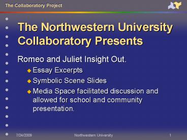 PPT – The Northwestern University Collaboratory Presents PowerPoint ...