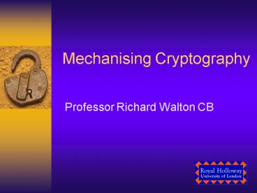 Mechanising Cryptography