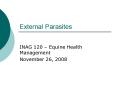 External Parasites PowerPoint PPT Presentation