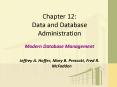 Chapter 12: Data and Database Administration PowerPoint PPT Presentation
