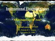 International Financial Crises