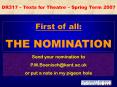 DR317 Texts for Theatre Spring Term 2007 PowerPoint PPT Presentation