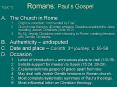 Topic 12        Romans: Paul PowerPoint PPT Presentation
