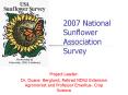 2007 National Sunflower Association Survey PowerPoint PPT Presentation