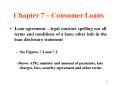 Chapter 7 Consumer Loans PowerPoint PPT Presentation