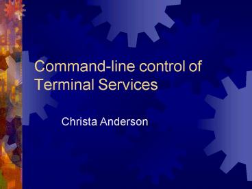 Commandline control of Terminal Services