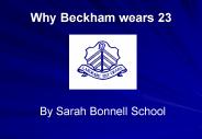 Why Beckham wears 23