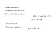 Pprice of debt security0.5