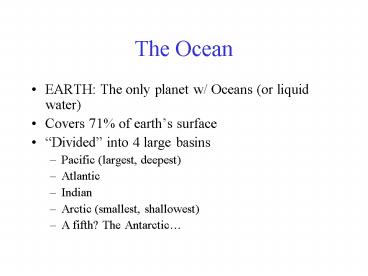 The Ocean