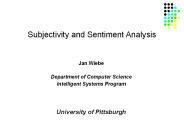 Subjectivity and Sentiment Analysis