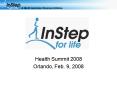 InStep For Life PowerPoint PPT Presentation