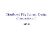 Distributed File System: Design Comparisons II