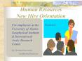 Human Resources New Hire Orientation PowerPoint PPT Presentation