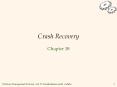 Crash Recovery PowerPoint PPT Presentation