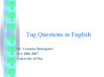 Tag Questions in English PowerPoint PPT Presentation