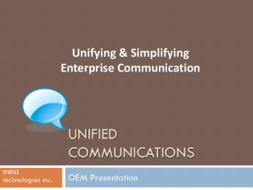 Unified Communications