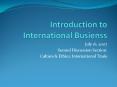 Introduction to International Busienss PowerPoint PPT Presentation