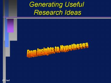 Generating Useful Research Ideas