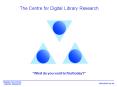 The Centre for Digital Library Research PowerPoint PPT Presentation
