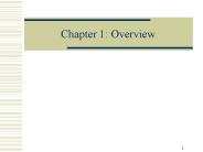 Chapter 1: Overview