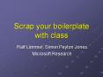 Scrap your boilerplate with class PowerPoint PPT Presentation