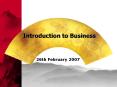 Introduction to Business PowerPoint PPT Presentation