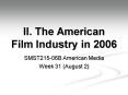 II. The American Film Industry in 2006 PowerPoint PPT Presentation