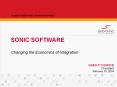 SONIC SOFTWARE PowerPoint PPT Presentation