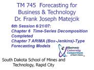 TM 745 Forecasting for Business