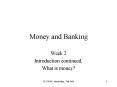 Money and Banking