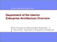 Department of the Interior Enterprise Architecture Overview PowerPoint PPT Presentation