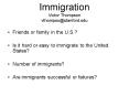 Immigration Victor Thompson vthompsostanford.edu PowerPoint PPT Presentation
